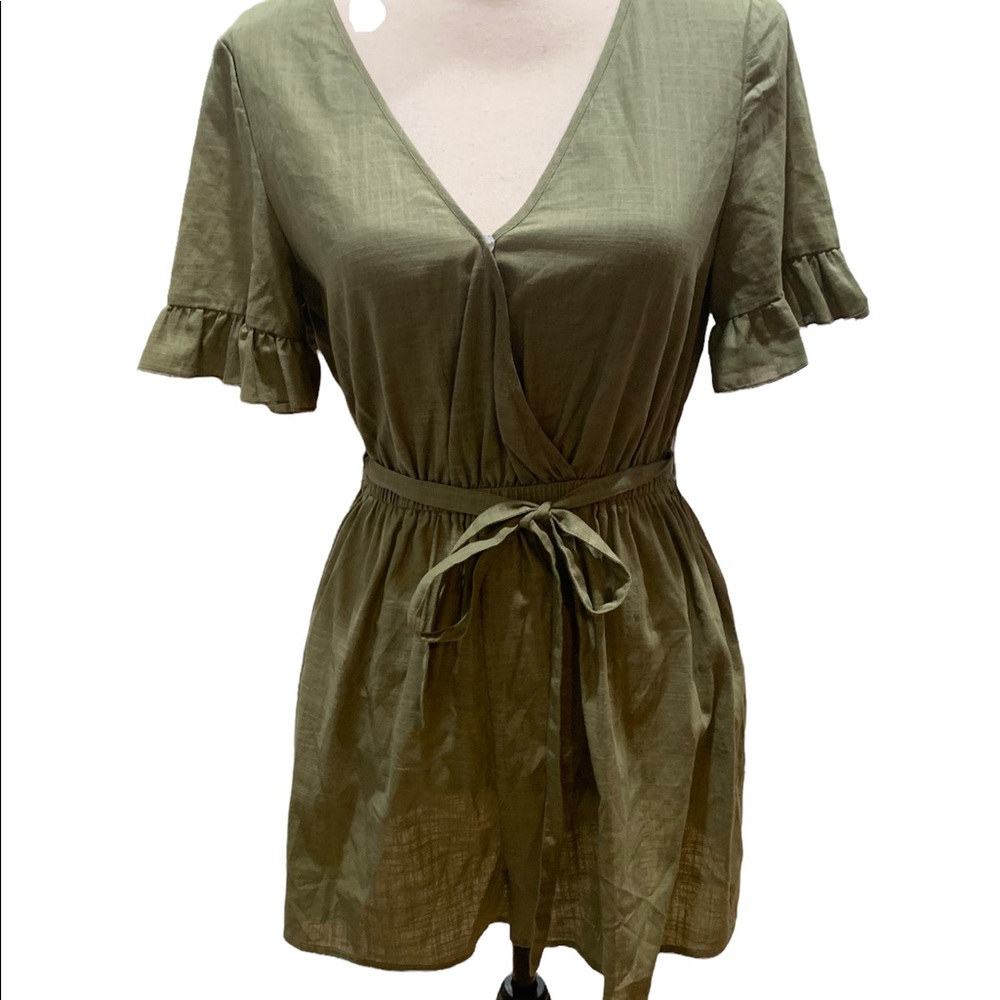 SHEIN Olive green romper size S NWOT - Picture 1 of 7
